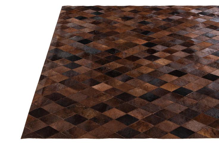 Detail image of 5' 8 x 8' Cowhide Stocks Rug