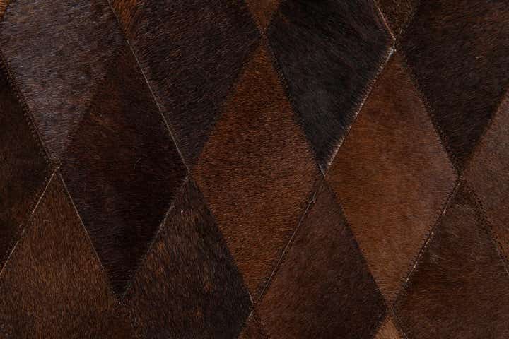 5' 8 x 8' Cowhide Stocks Rug