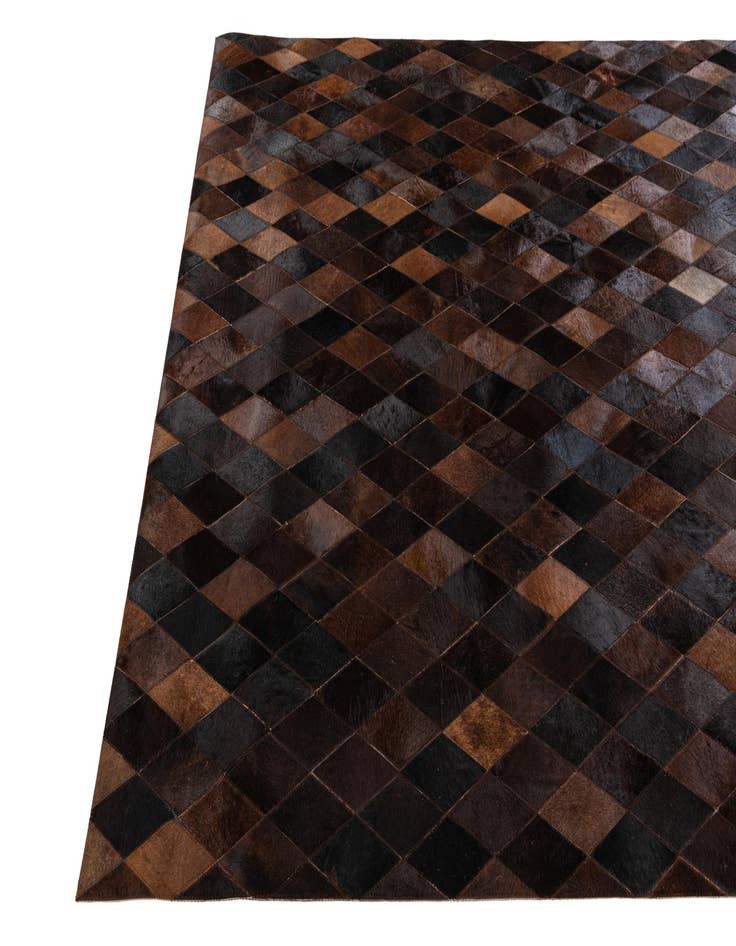 Detail image of 5' 8 x 8' Cowhide Stocks Rug