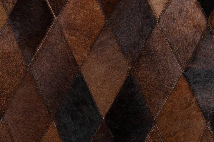 Detail image of 5' 8 x 7' 11 Cowhide Stocks Rug