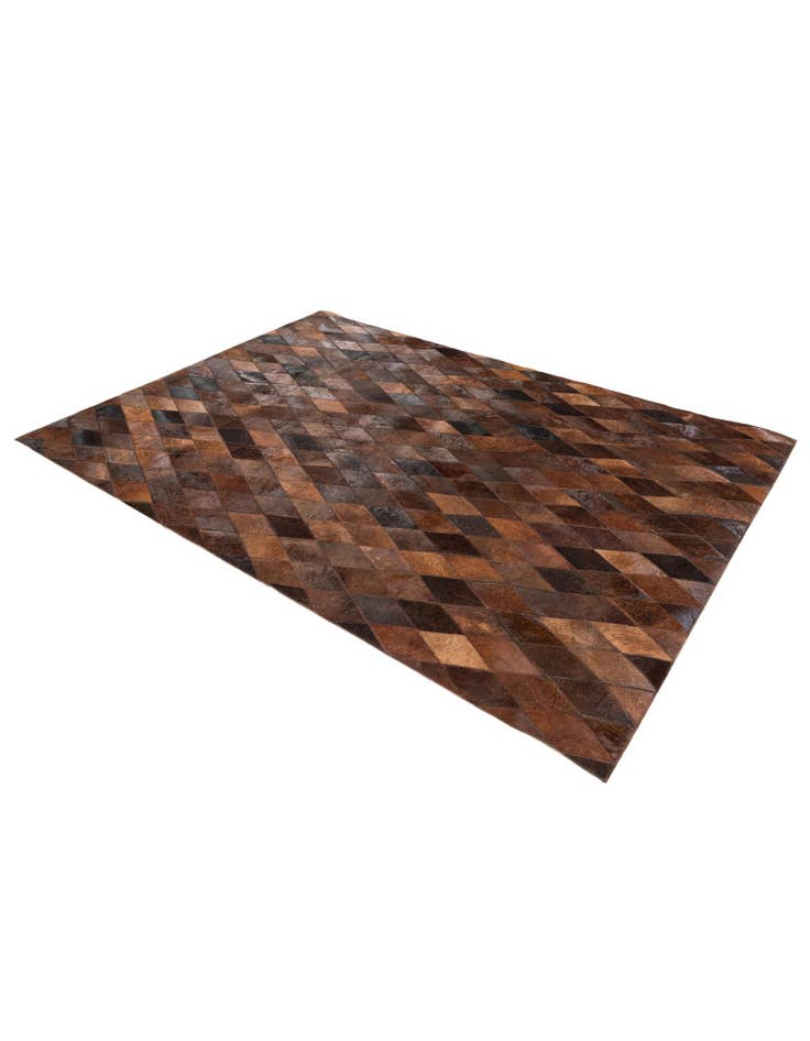Detail image of 4' 8 x 6' 6 Cowhide Stocks Rug