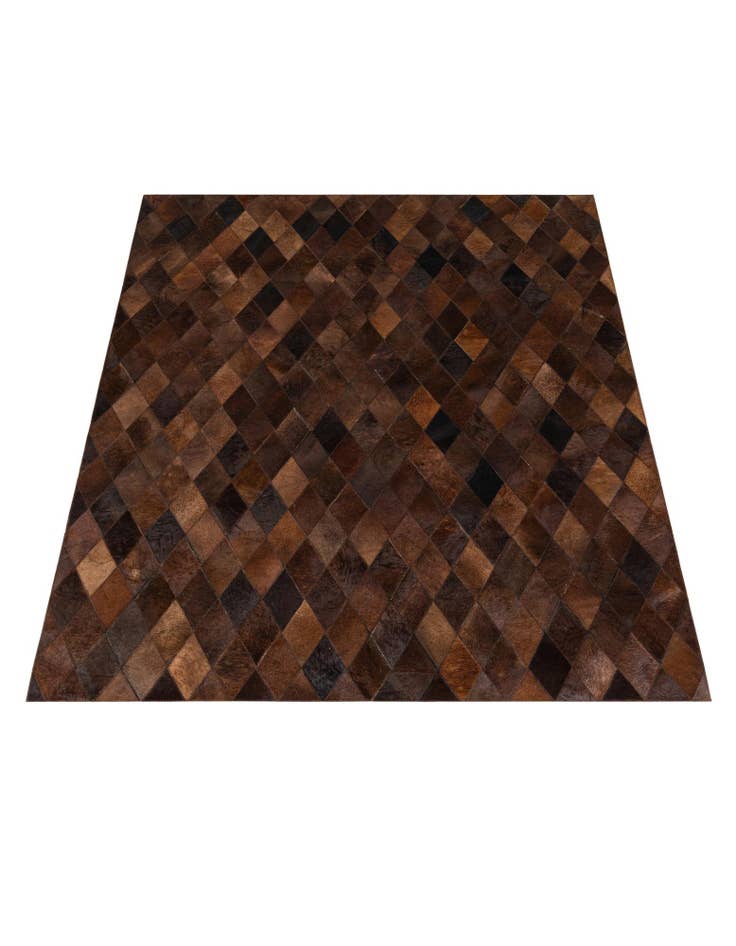 Detail image of 4' 8 x 6' 6 Cowhide Stocks Rug