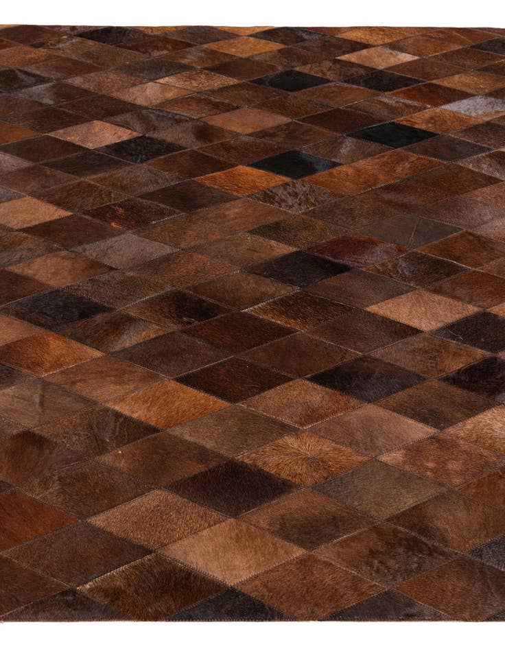 Detail image of 4' 8 x 6' 6 Cowhide Stocks Rug