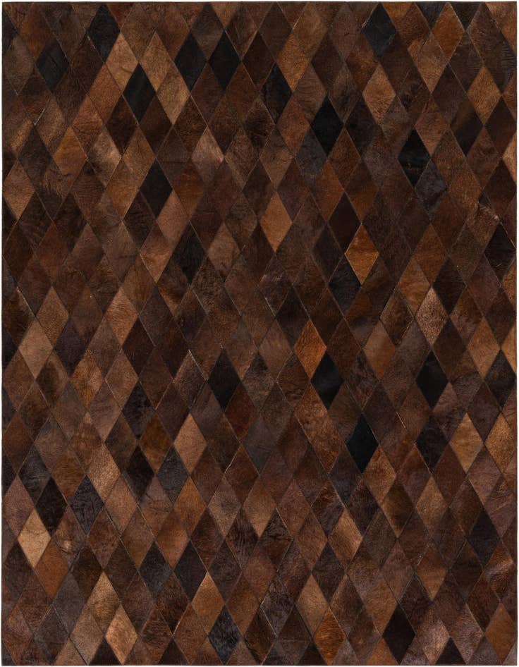 Detail image of 4' 8 x 6' 6 Cowhide Stocks Rug