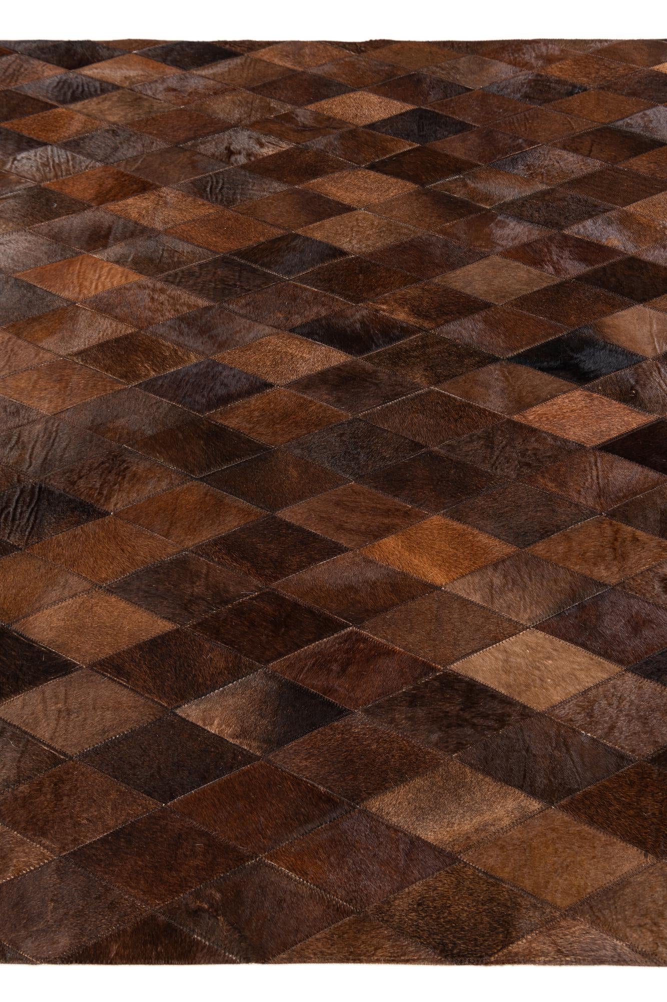 4' 8 x 6' 6 Cowhide Stocks Rug