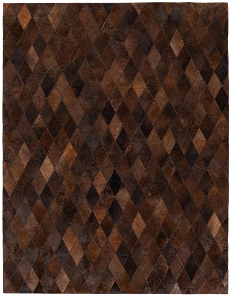 Detail image of 4' 8 x 6' 6 Cowhide Stocks Rug