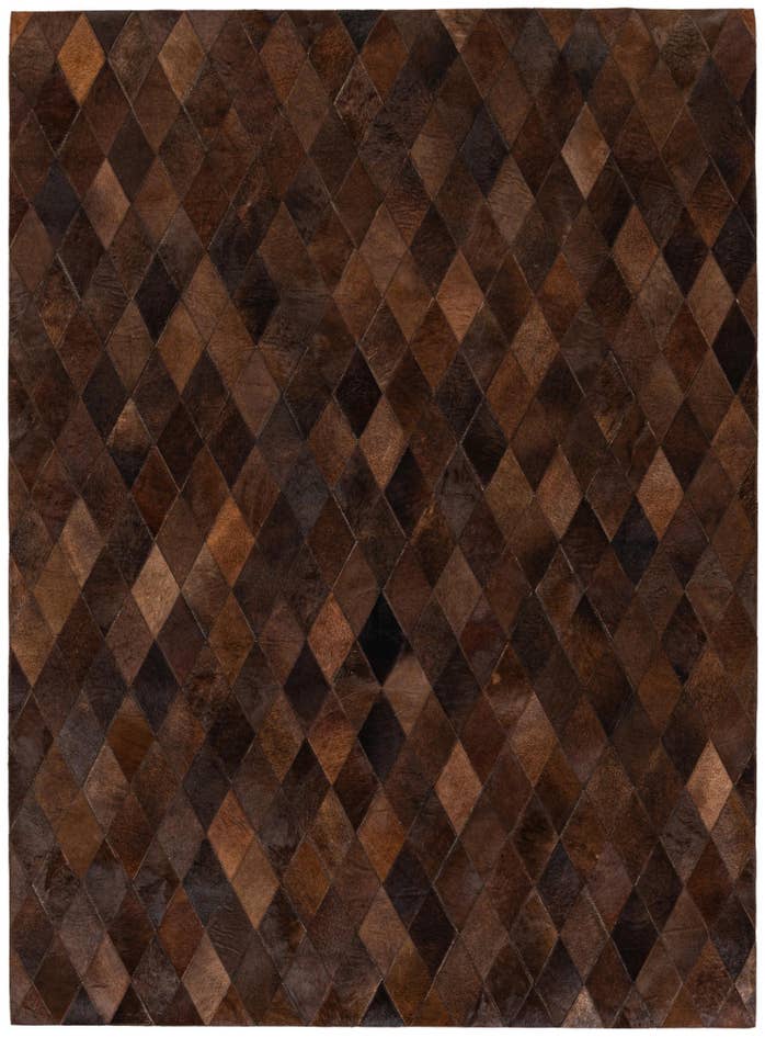 Detail image of 4' 8 x 6' 6 Cowhide Stocks Rug