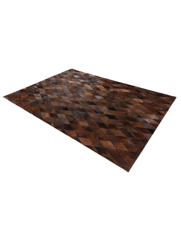 Detail image of 4' 8 x 6' 7 Cowhide Stocks Rug