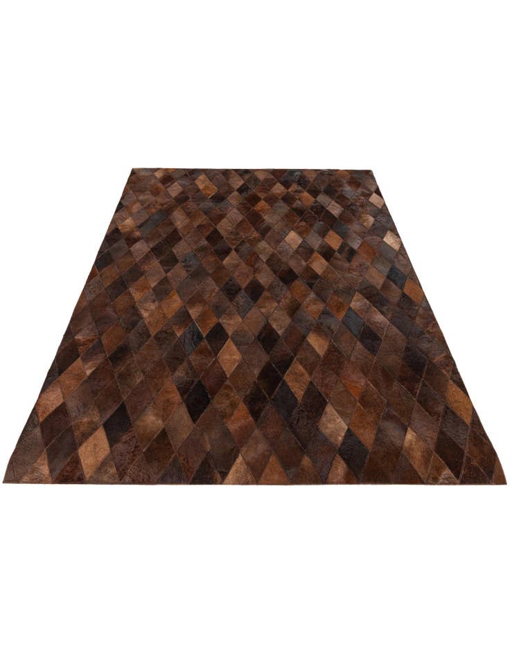 Detail image of 4' 8 x 6' 6 Cowhide Stocks Rug