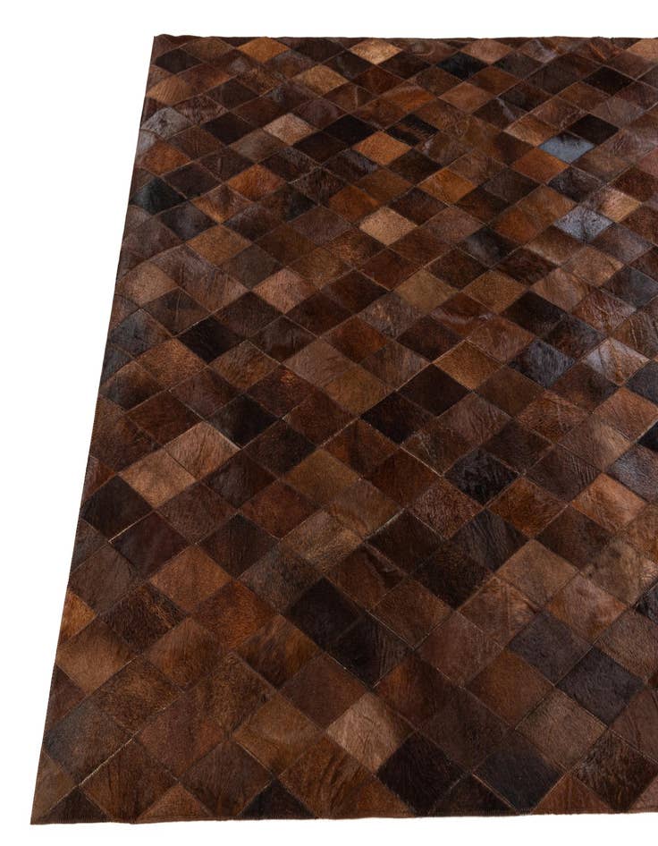 Detail image of 4' 8 x 6' 6 Cowhide Stocks Rug