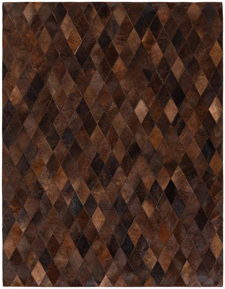 Detail image of 4' 8 x 6' 6 Cowhide Stocks Rug