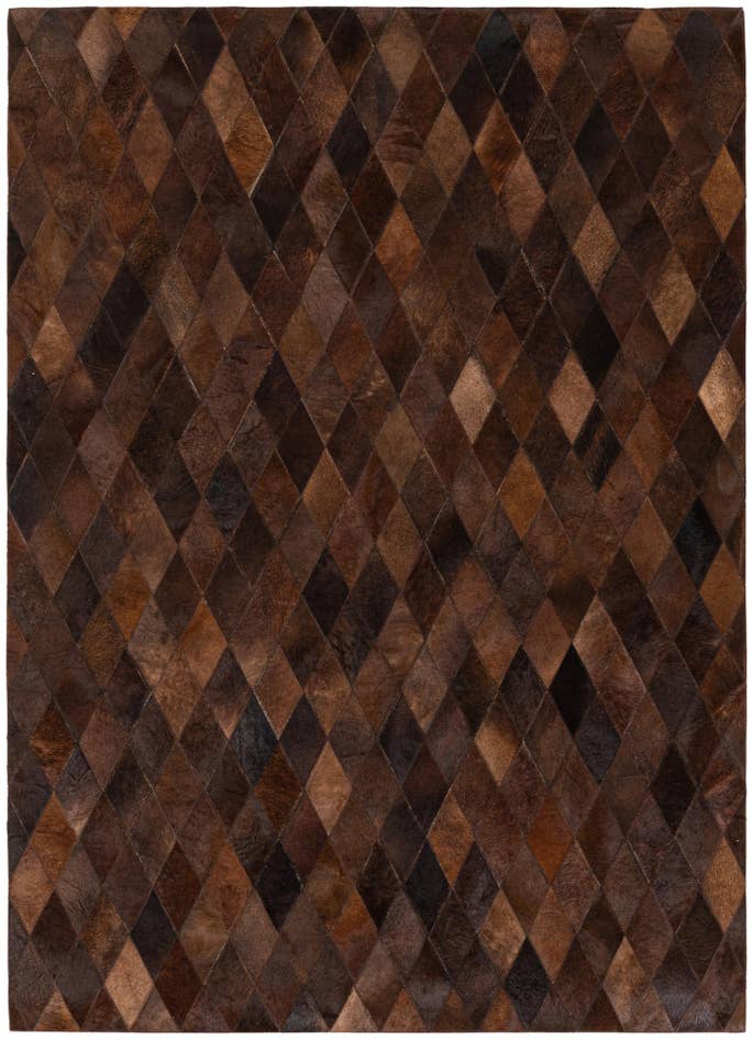 Detail image of 4' 8 x 6' 6 Cowhide Stocks Rug