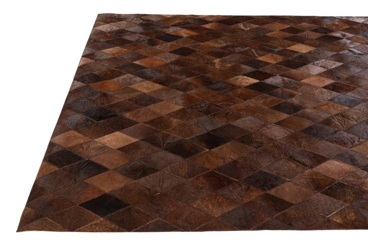 Detail image of 4' 7 x 6' 6 Cowhide Stocks Rug