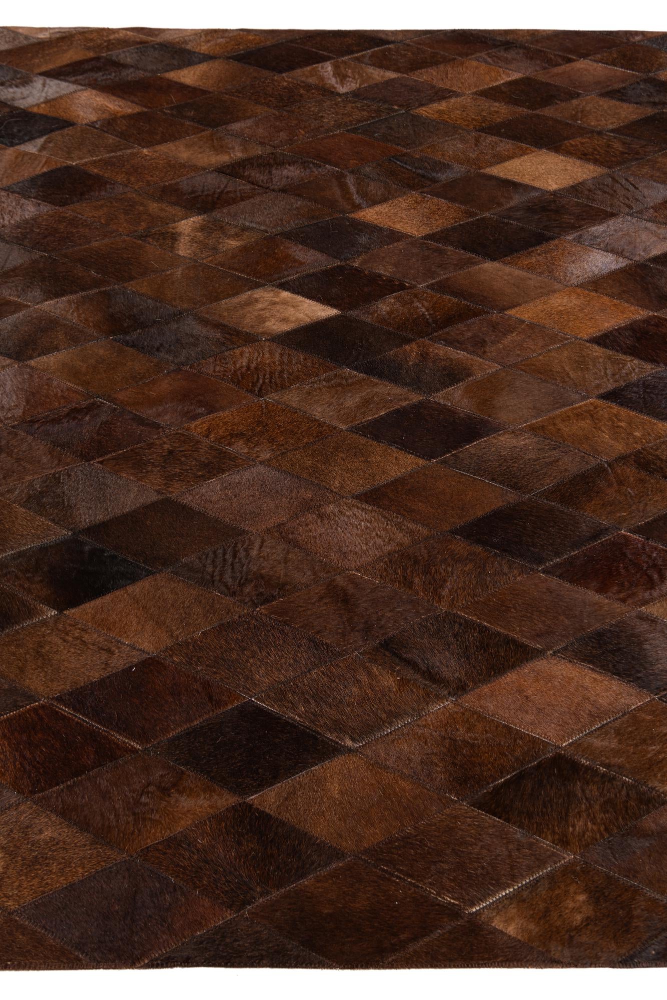 4' 7 x 6' 6 Cowhide Stocks Rug