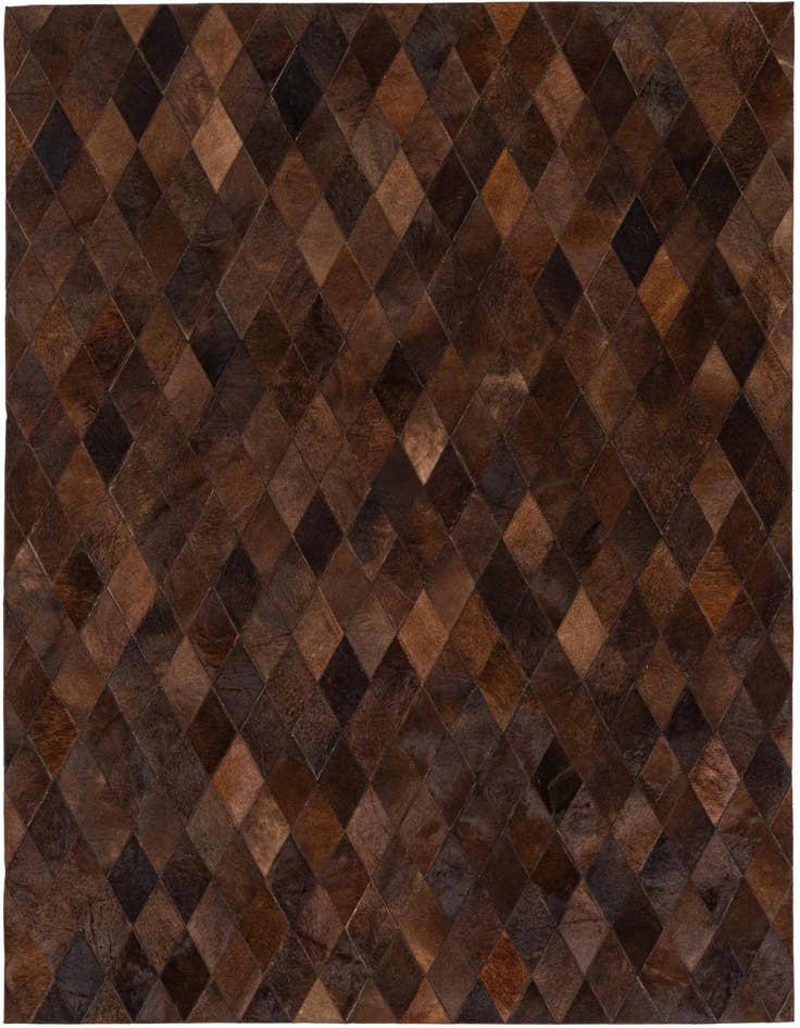 Detail image of 4' 7 x 6' 6 Cowhide Stocks Rug