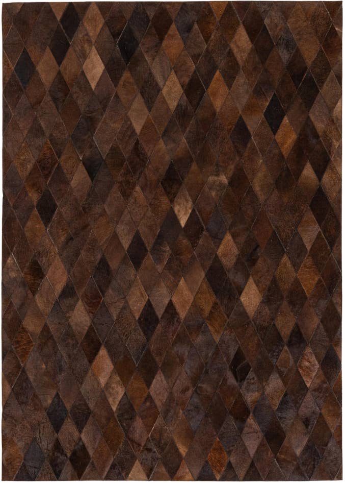 Detail image of 4' 7 x 6' 6 Cowhide Stocks Rug