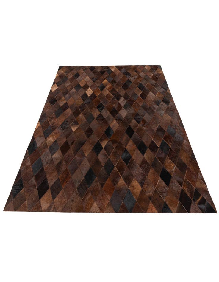 Detail image of 4' 8 x 6' 9 Cowhide Stocks Rug