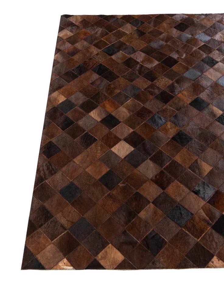 Detail image of 4' 8 x 6' 9 Cowhide Stocks Rug