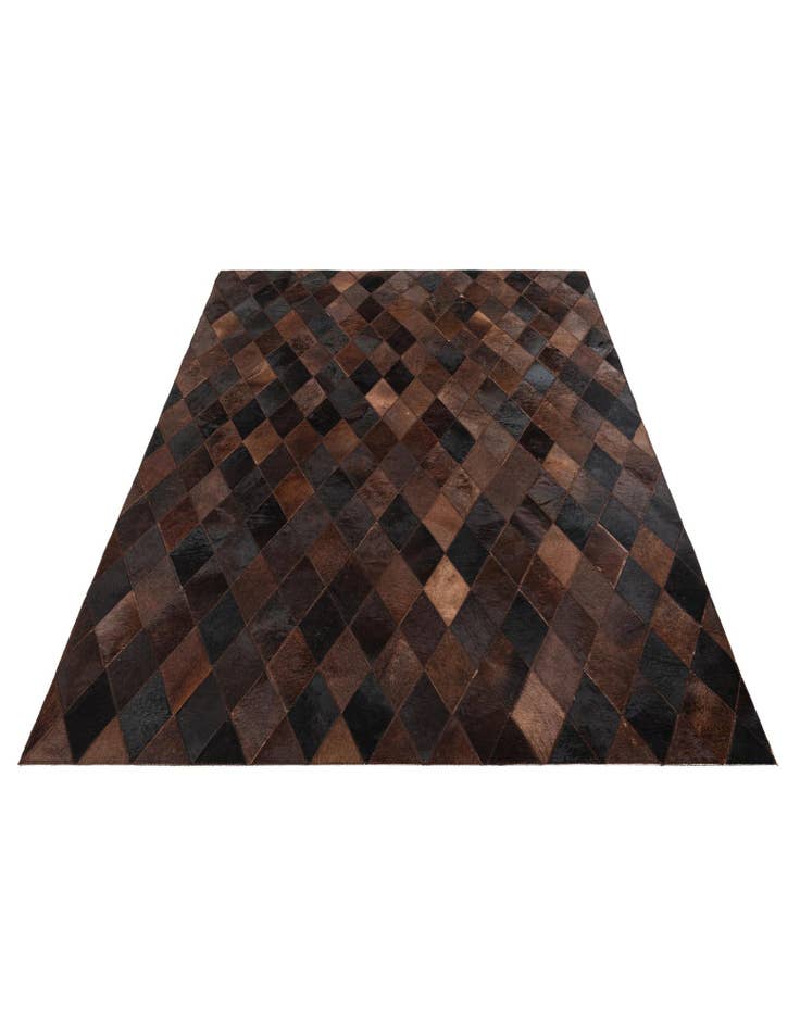Detail image of 4' 1 x 5' 10 Cowhide Stocks Rug