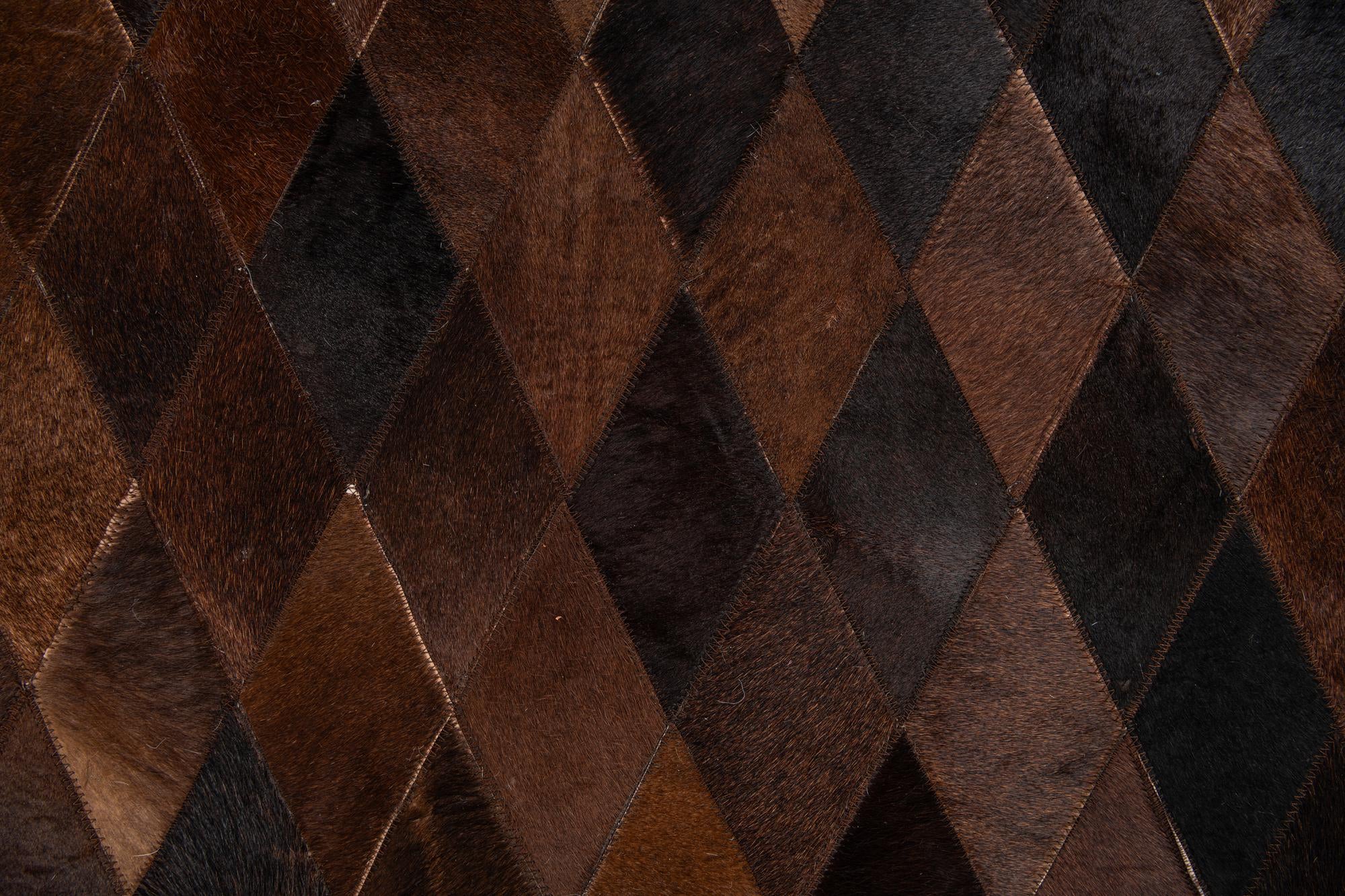 4' 1 x 5' 10 Cowhide Stocks Rug