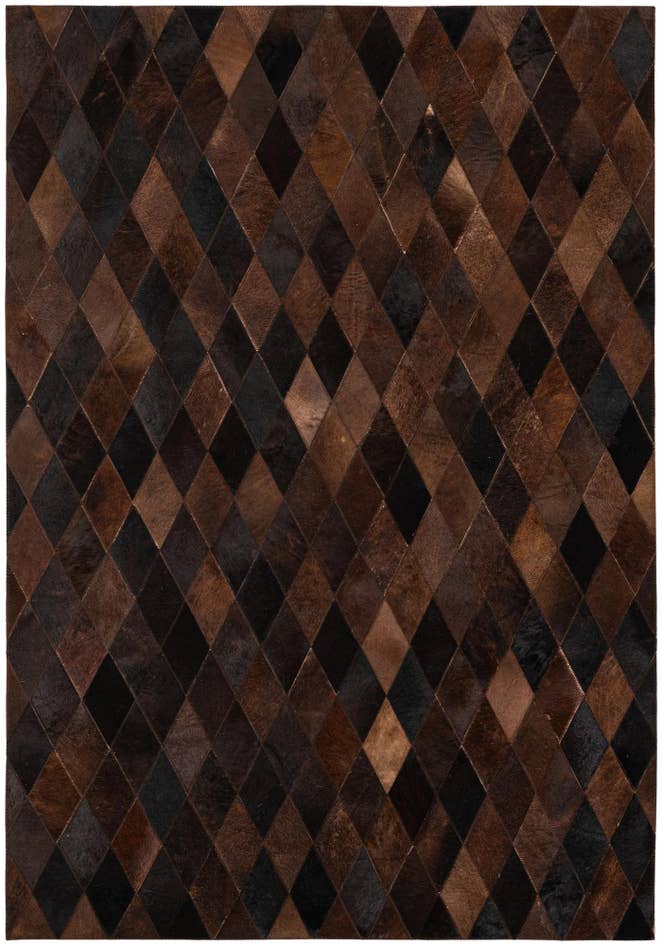 Detail image of 4' 1 x 5' 10 Cowhide Stocks Rug