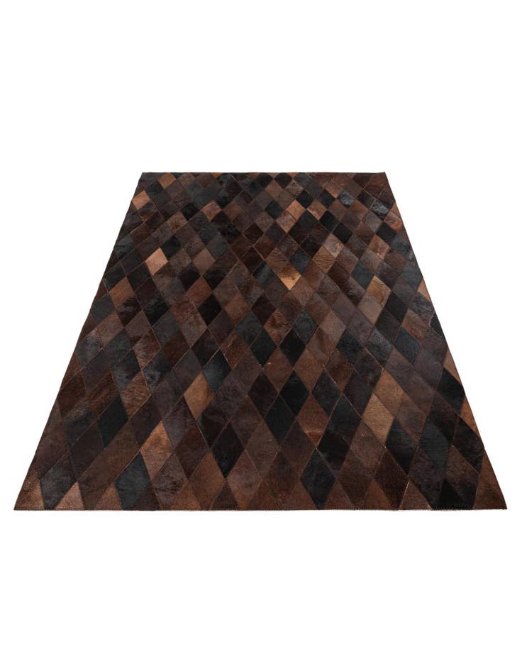 Detail image of 4' 1 x 5' 9 Cowhide Stocks Rug