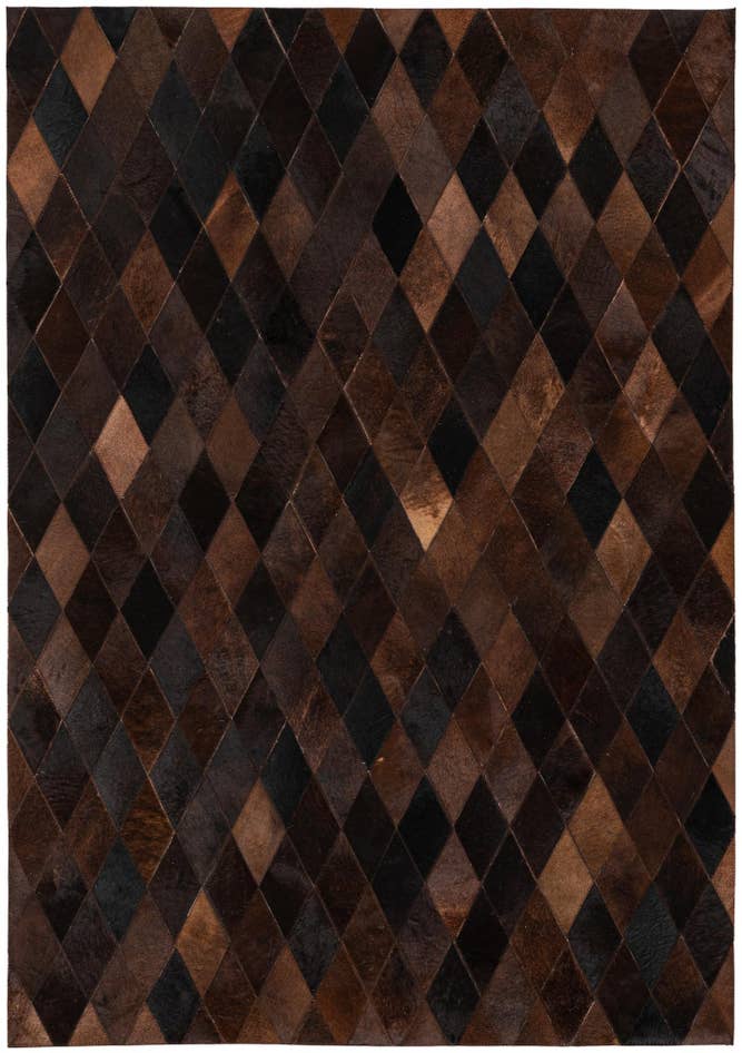Detail image of 4' 1 x 5' 9 Cowhide Stocks Rug