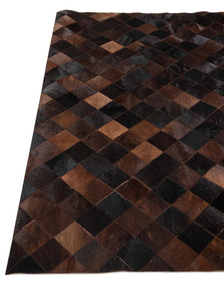Detail image of 4' 1 x 5' 10 Cowhide Stocks Rug