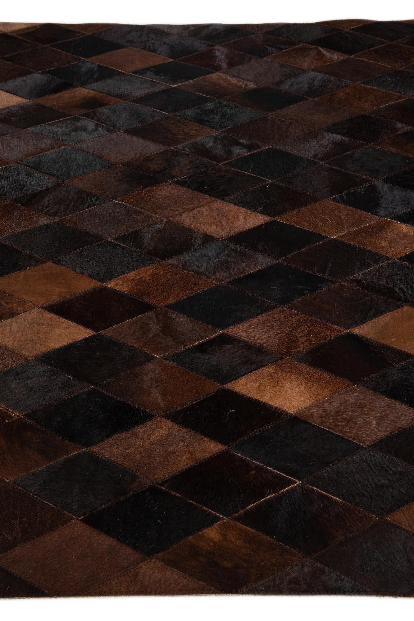 4' 1 x 5' 10 Cowhide Stocks Rug