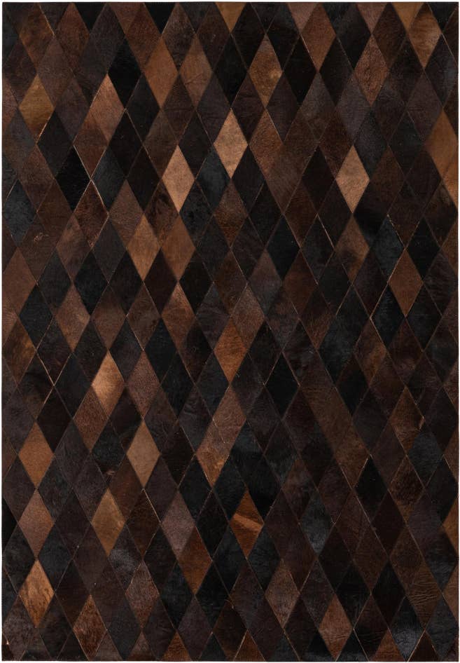 Detail image of 4' 1 x 5' 10 Cowhide Stocks Rug