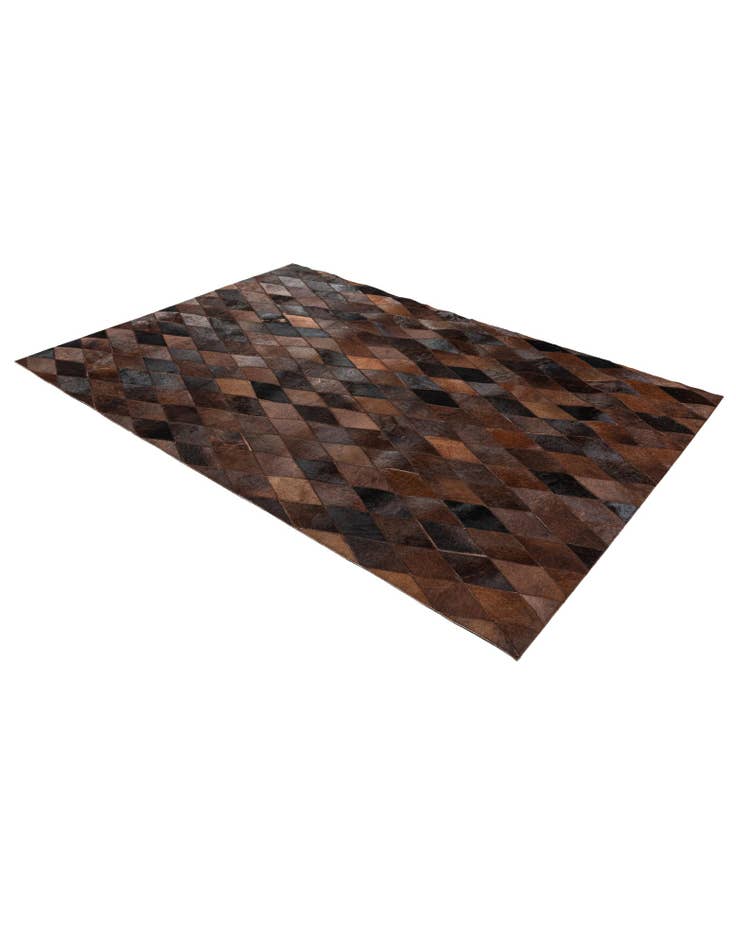 Detail image of 4' 1 x 5' 10 Cowhide Stocks Rug