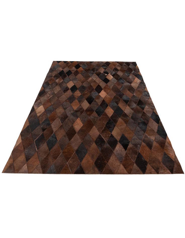 Detail image of 4' 1 x 5' 10 Cowhide Stocks Rug