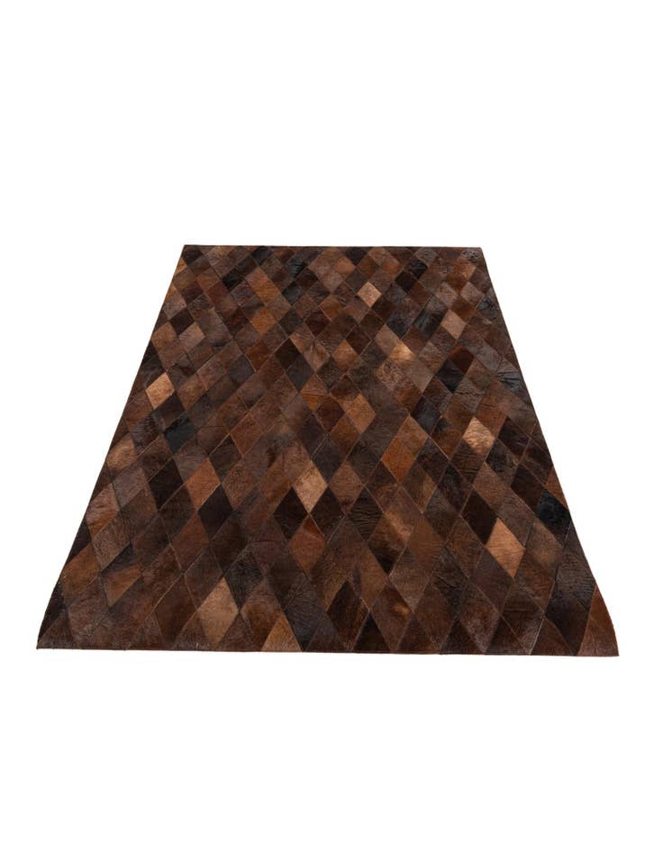 Detail image of 4' 1 x 5' 10 Cowhide Stocks Rug