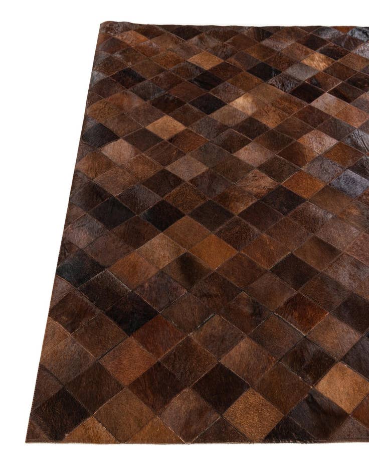 Detail image of 4' 1 x 5' 10 Cowhide Stocks Rug