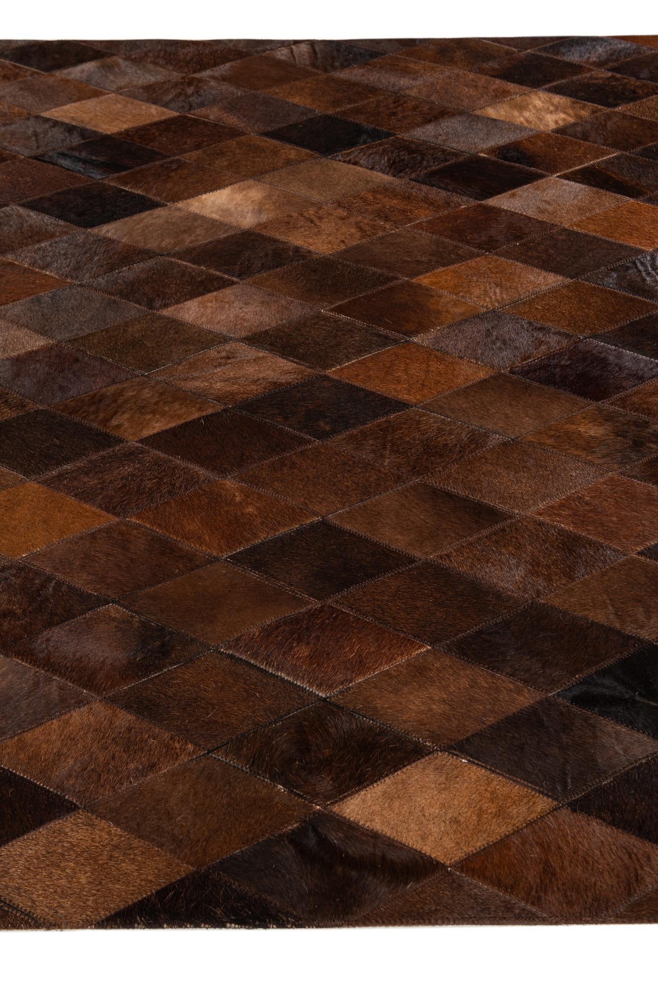 4' 1 x 5' 10 Cowhide Stocks Rug