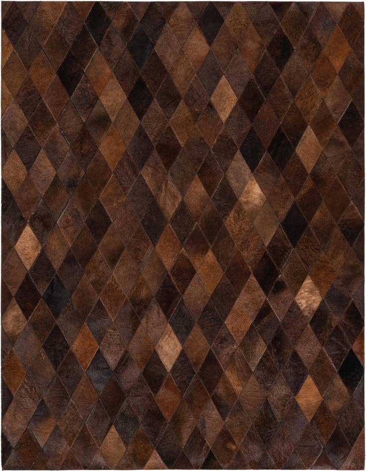 Detail image of 4' 1 x 5' 10 Cowhide Stocks Rug