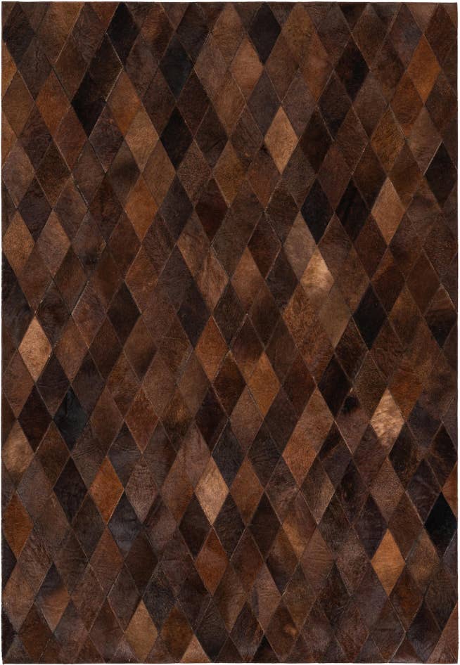 Detail image of 4' 1 x 5' 10 Cowhide Stocks Rug