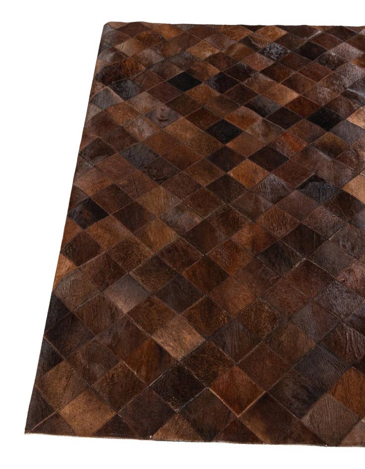 Detail image of 4' 1 x 5' 10 Cowhide Stocks Rug