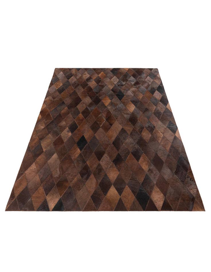 Detail image of 4' 1 x 5' 11 Cowhide Stocks Rug
