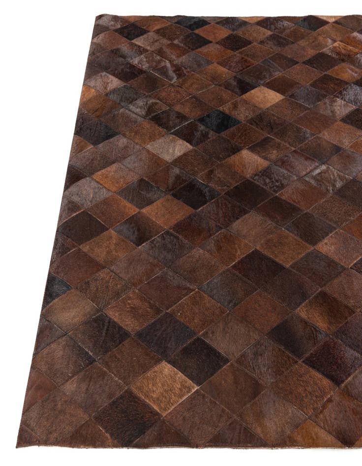 Detail image of 4' 1 x 5' 11 Cowhide Stocks Rug