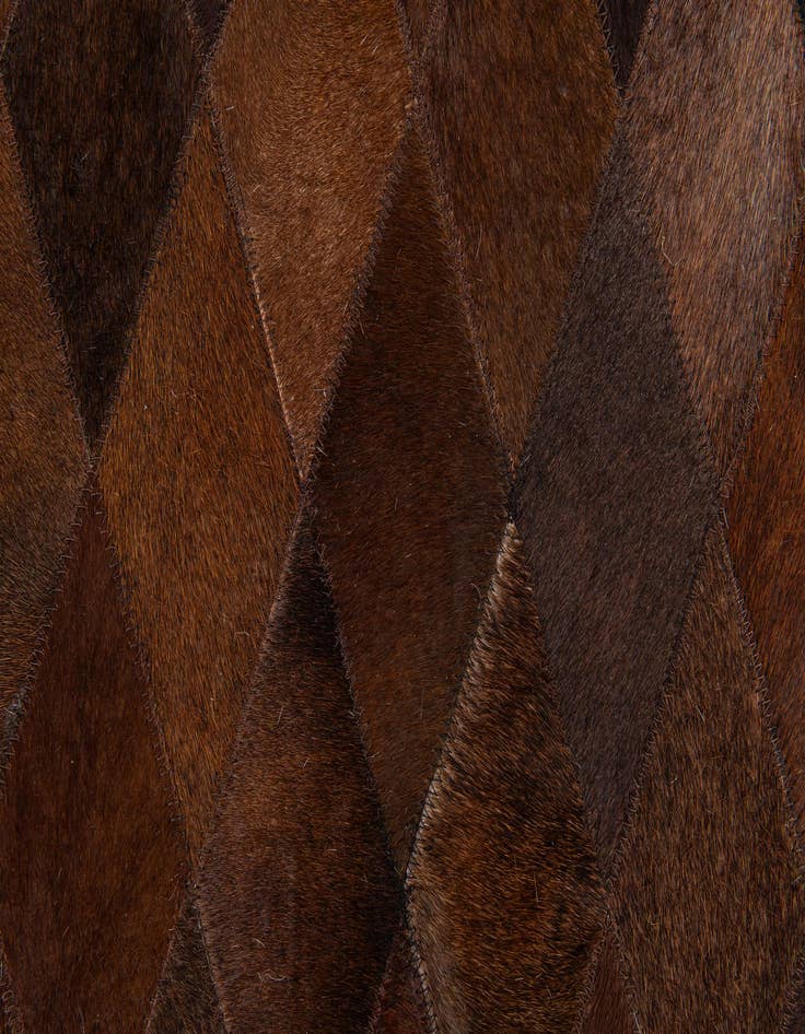 Detail image of 4' 1 x 5' 11 Cowhide Stocks Rug