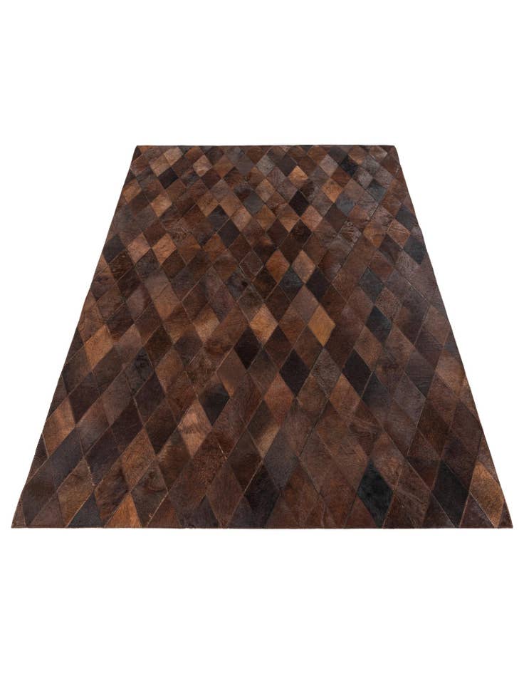 Detail image of 4' 1 x 5' 10 Cowhide Stocks Rug