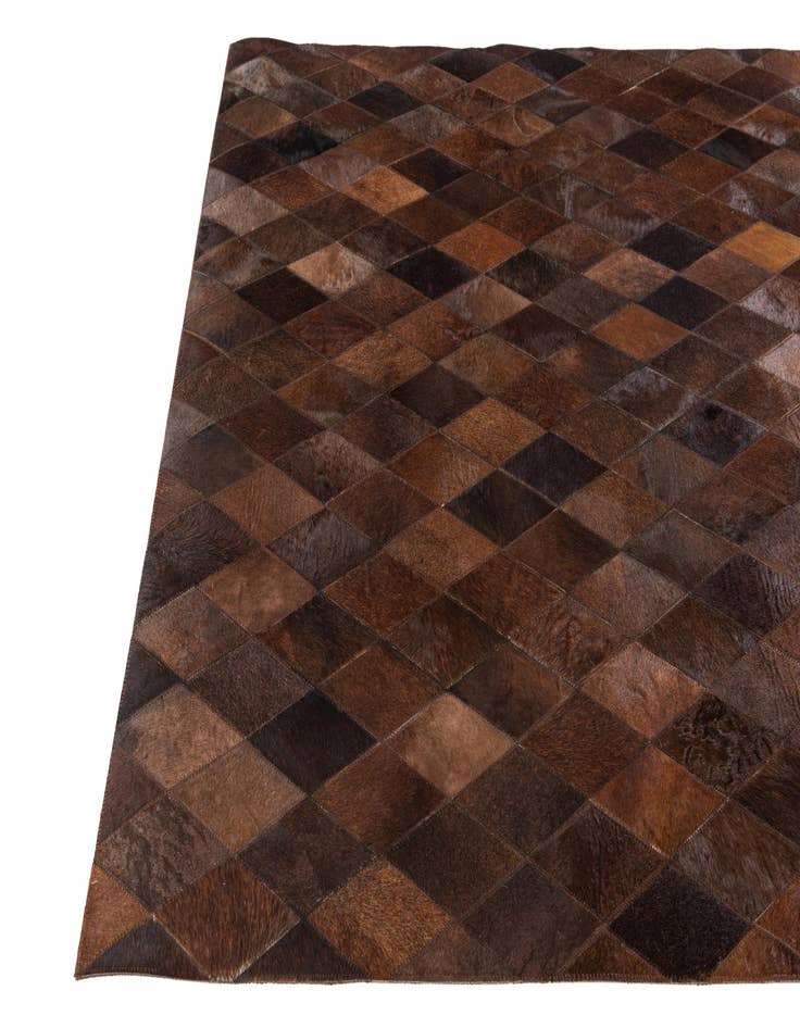 Detail image of 4' 1 x 5' 10 Cowhide Stocks Rug