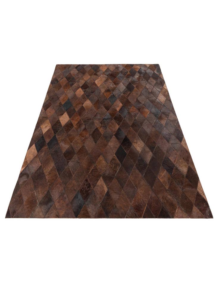 Detail image of 4' 1 x 5' 11 Cowhide Stocks Rug