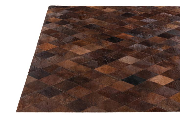 Detail image of 4' 1 x 5' 11 Cowhide Stocks Rug