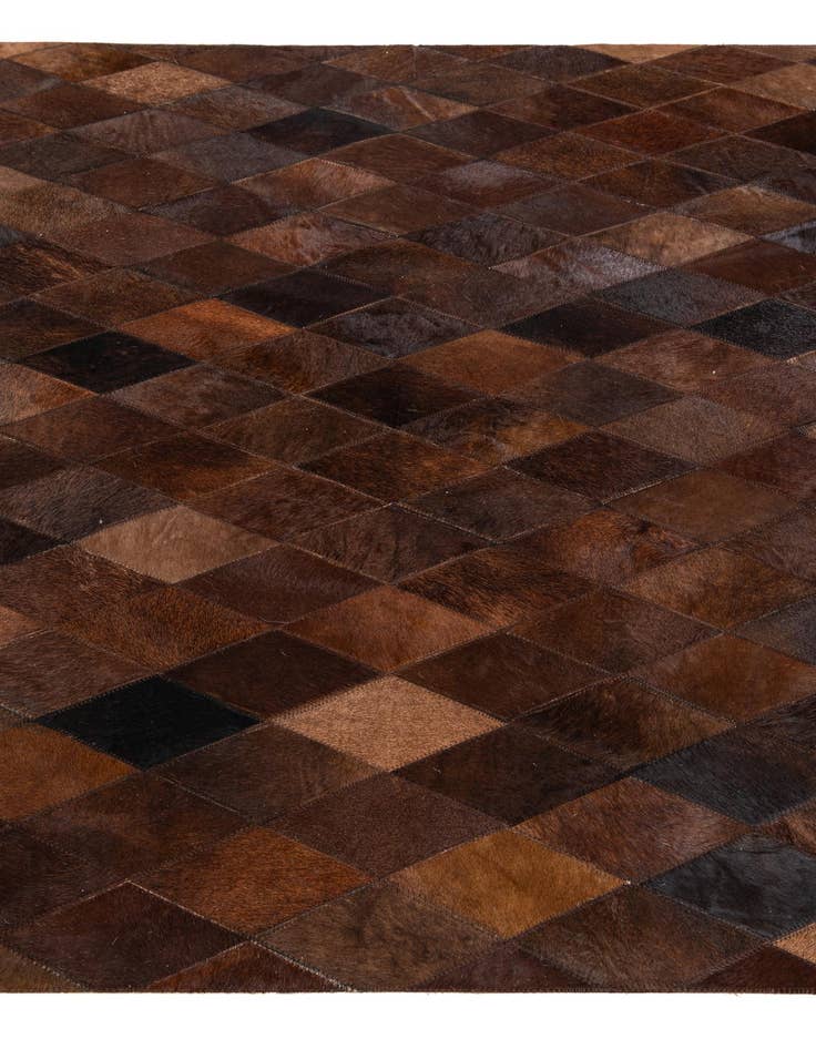 Detail image of 4' 1 x 5' 11 Cowhide Stocks Rug