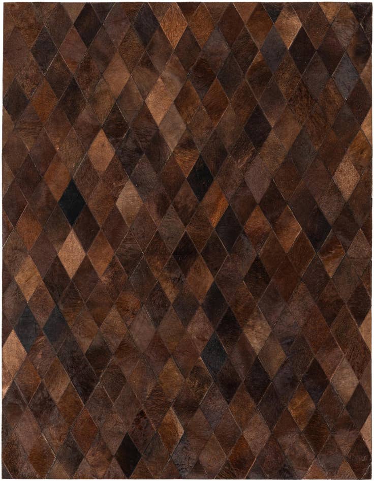 Detail image of 4' 1 x 5' 11 Cowhide Stocks Rug