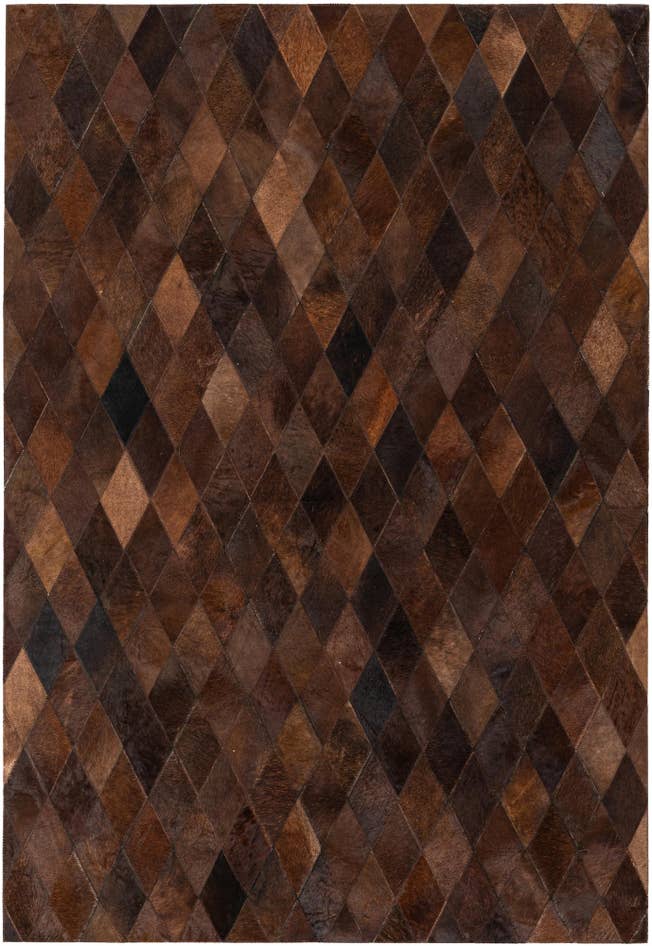 Detail image of 4' 1 x 5' 11 Cowhide Stocks Rug