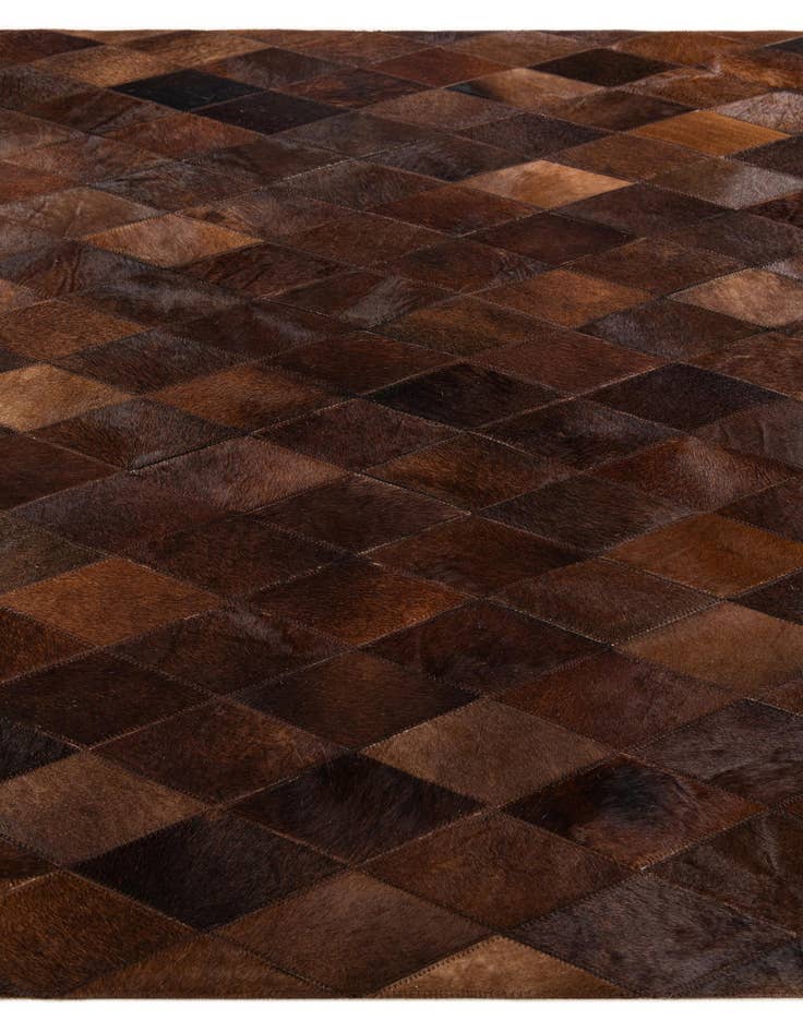 Detail image of 4' 1 x 5' 10 Cowhide Stocks Rug