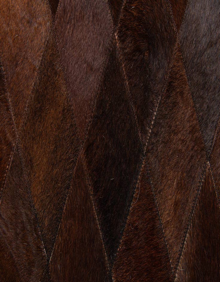 Detail image of 4' 1 x 5' 10 Cowhide Stocks Rug